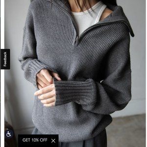 Oak & Fort Half Zip Sweater